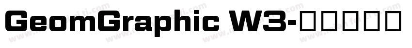 GeomGraphic W3字体转换